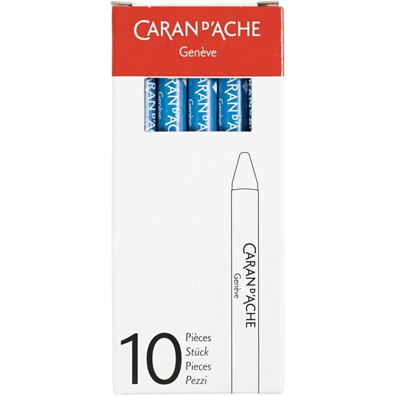 CARAN D’ACHE Neocolor II, L 10 cm, Dicke 8,5 mm, Koblatblau (160), 10 Stk/ 1 Pck