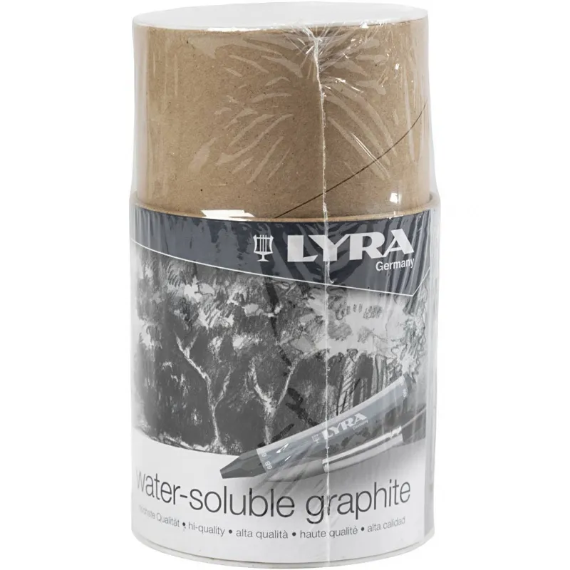 Lyra Grafit-Aquarell-Stifte, L 6,5 cm, 2B,6B,9B, 24 Stk/ 1 Pck