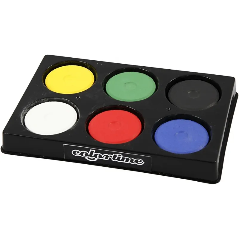 Wasserfarben, H 16 mm, D 44 mm, Primärfarben, 1 Pck