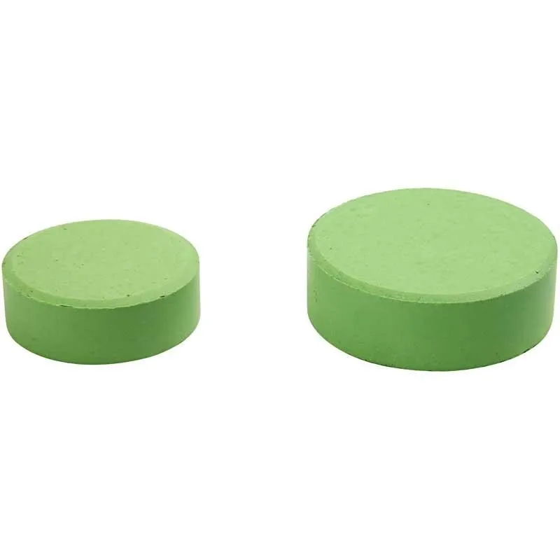 Wasserfarben, H 16 mm, D 44 mm, Grün, 6 Stk/ 1 Pck