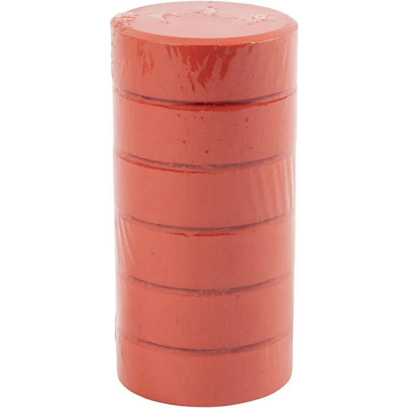 Wasserfarben, H 19 mm, D 57 mm, Rot, 6 Stk/ 1 Pck