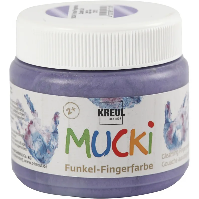 Mucki Fingerfarbe, Metallic-Lila, 150 ml/ 1 Dose