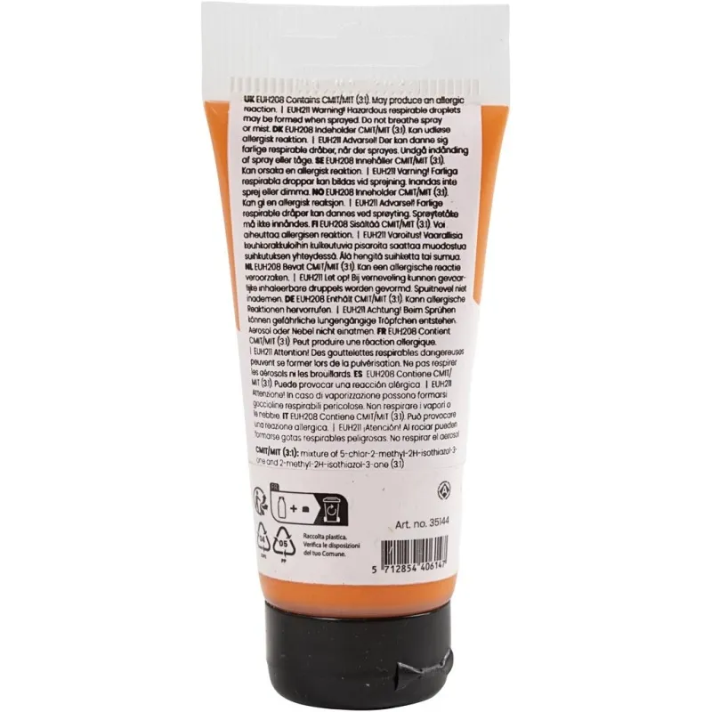 Acrylfarben, Mattglänzend, Halbdeckend, Orange, 75 ml/ 1 Fl.