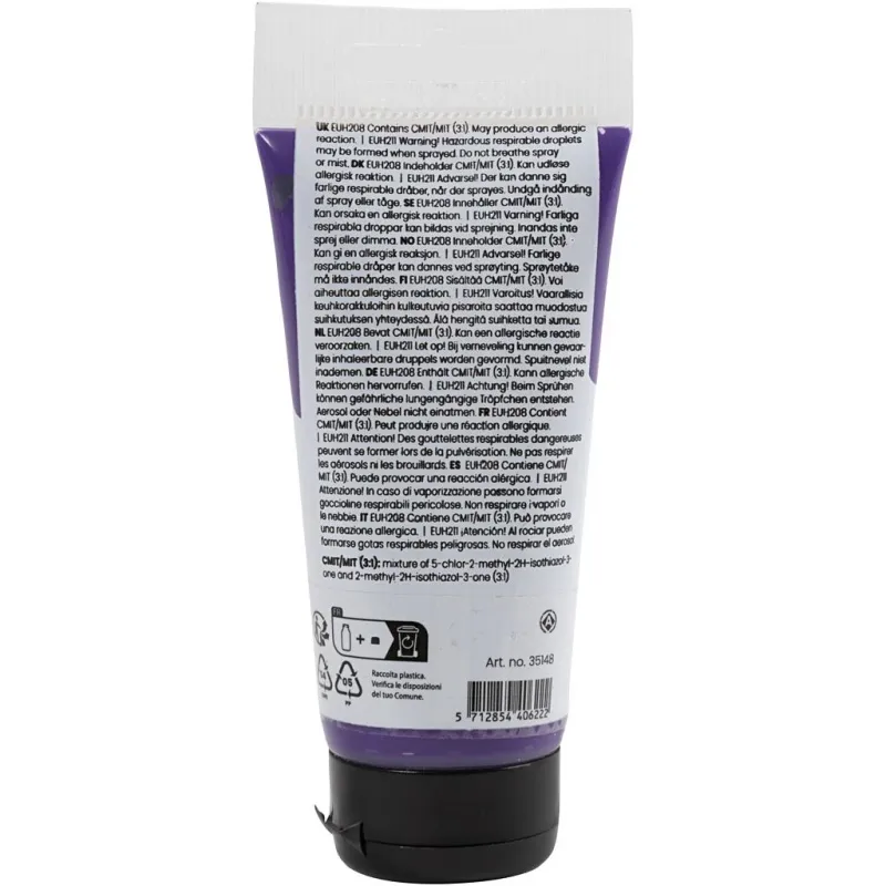 Acrylfarben, Mattglänzend, Deckend, Violettblau, 75 ml/ 1 Fl.