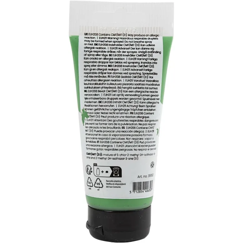 Acrylfarben, Mattglänzend, Halbdeckend, Chrom-Grün, 75 ml/ 1 Fl.