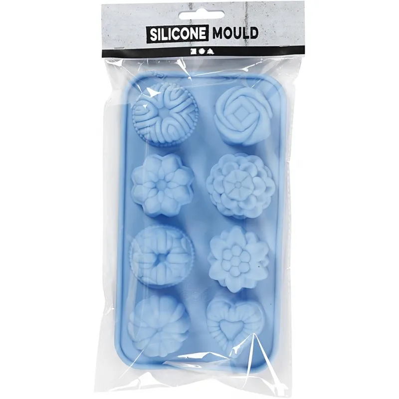 Silikonform, Kleine Kuchen, H 2,5 cm, L 4 cm, B 4,5 cm, 25 ml, 1 Stk