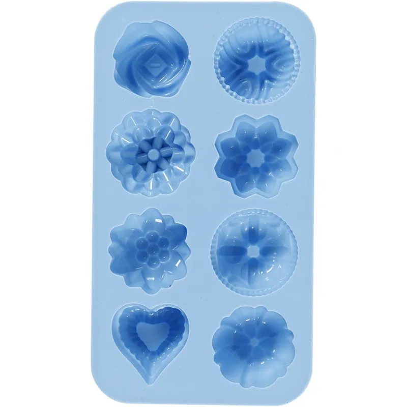 Silikonform, Kleine Kuchen, H 2,5 cm, L 4 cm, B 4,5 cm, 25 ml, 1 Stk