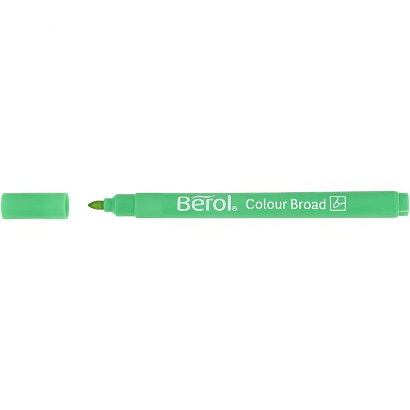 Berol Colour Broad Filzstifte, D 10 mm, Strichstärke 1-1,7 mm, Sortierte Farben, 12 Stk/ 1 Pck