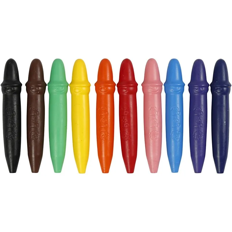 Wachsstifte, L 7 cm, D 11 mm, 10 Stk/ 1 Pck