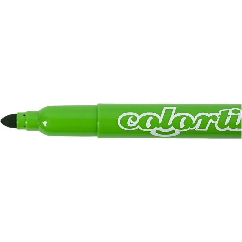Colortime Marker, Strichstärke 5 mm, Standard-Farben, 12 Stk/ 1 Pck