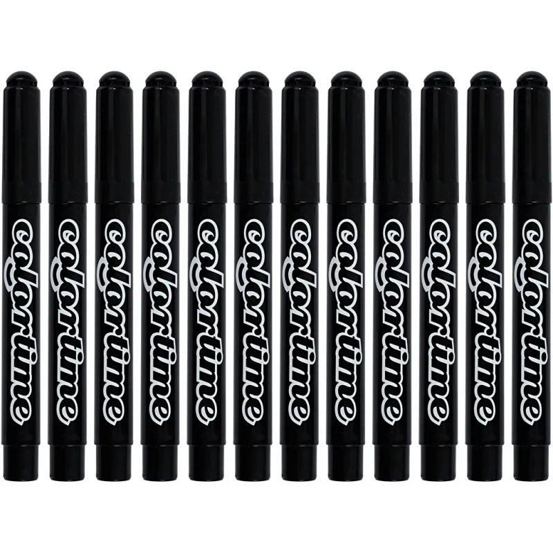Colortime Marker, Strichstärke 5 mm, Schwarz, 12 Stk/ 1 Pck