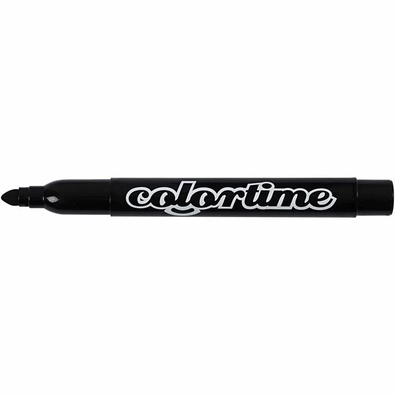 Colortime Marker, Strichstärke 5 mm, Schwarz, 12 Stk/ 1 Pck