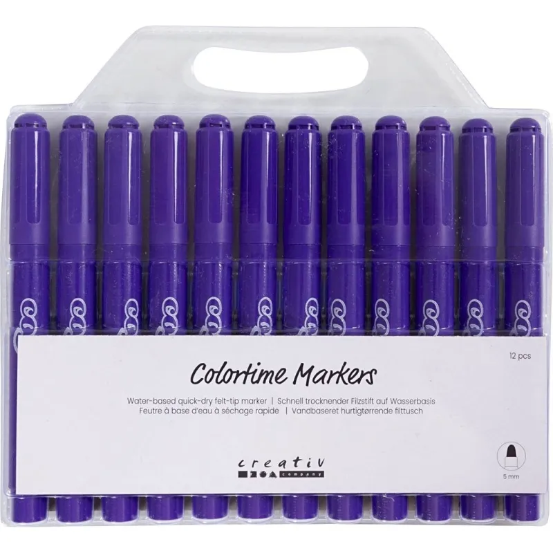 Colortime Marker, Strichstärke 5 mm, Flieder, 12 Stk/ 1 Pck