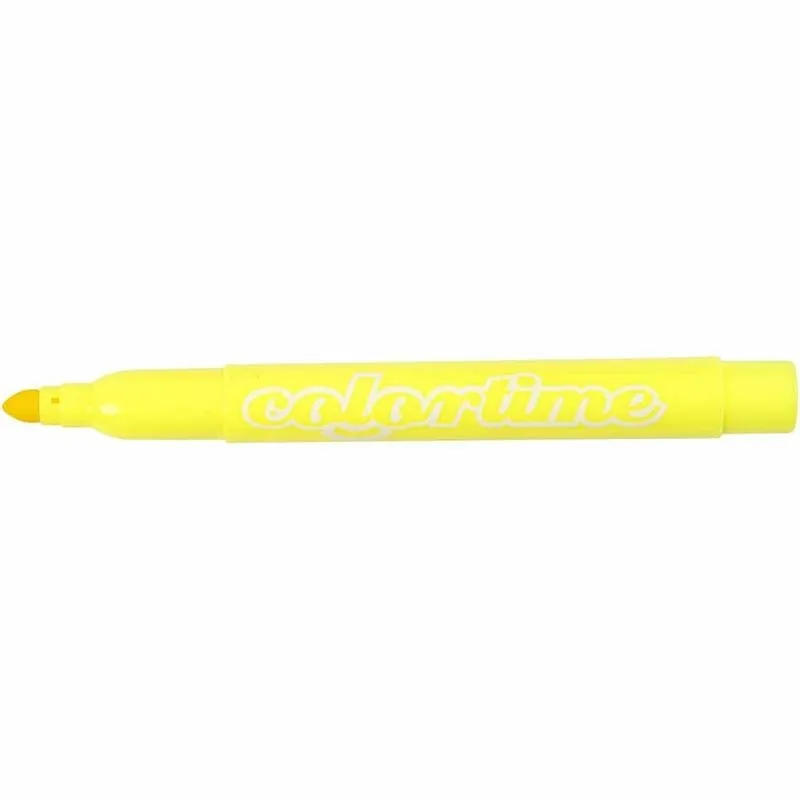 Colortime Marker, Strichstärke 5 mm, Zitronengelb, 12 Stk/ 1 Pck