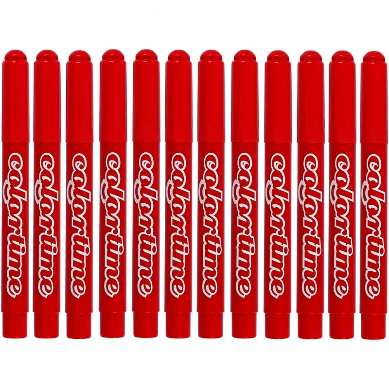 Colortime Marker, Strichstärke 5 mm, Rot, 12 Stk/ 1 Pck