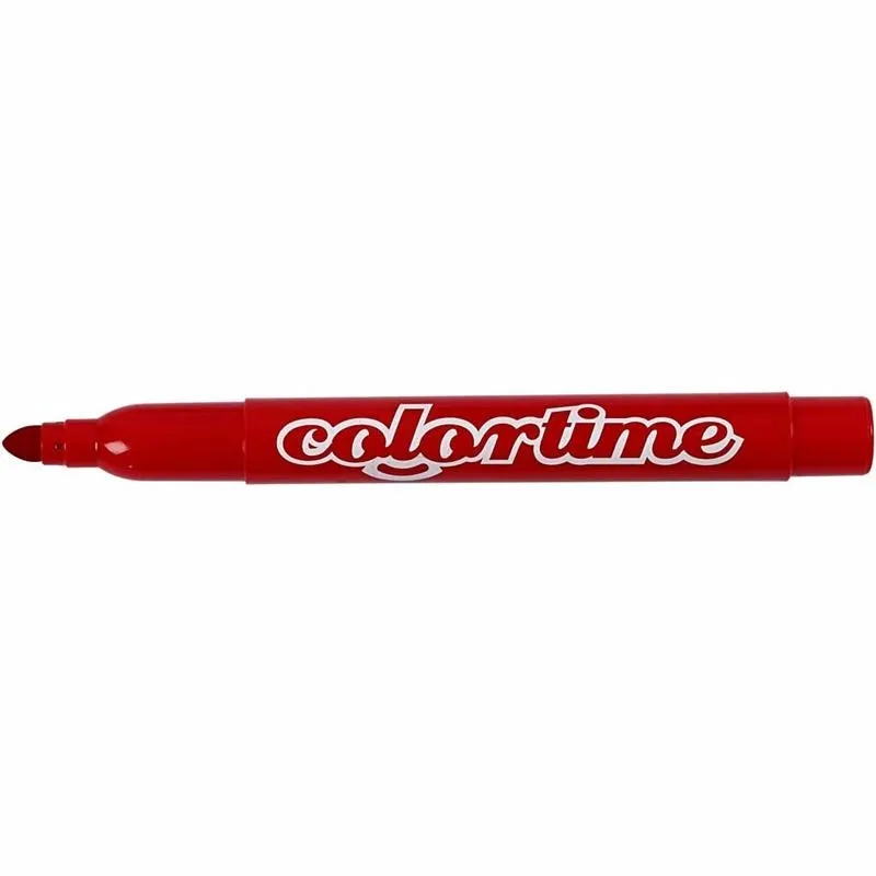 Colortime Marker, Strichstärke 5 mm, Rot, 12 Stk/ 1 Pck