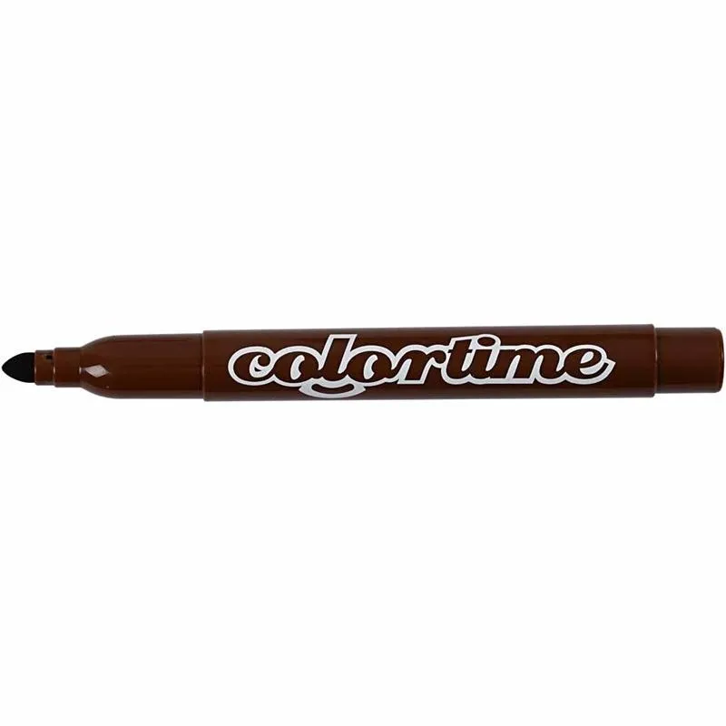 Colortime Marker, Strichstärke 5 mm, Braun, 12 Stk/ 1 Pck