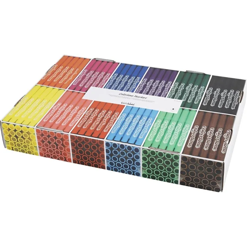 Colortime Marker, Strichstärke 5 mm, Standard-Farben, 12x24 Stck., 288 Stk/ 1 Pck