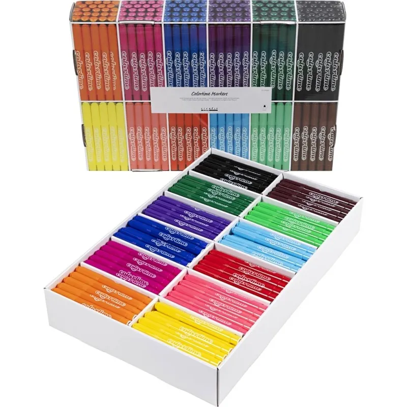 Colortime Marker, Strichstärke 5 mm, Standard-Farben, 12x24 Stck., 288 Stk/ 1 Pck