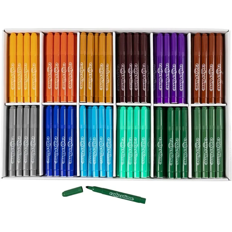 Colortime Marker, Strichstärke 5 mm, Zusätzliche Farben, 12x24 Stck., 288 Stk/ 1 Pck