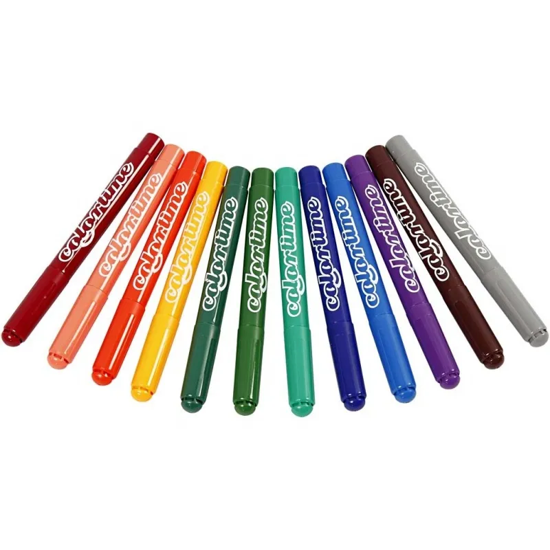Colortime Marker, Strichstärke 5 mm, Zusätzliche Farben, 12 Stk/ 1 Pck