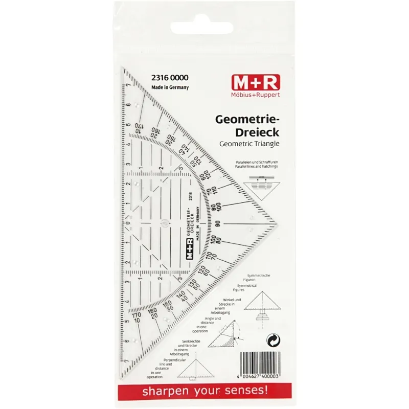 Geodreieck, B 16 cm, 1 Stk