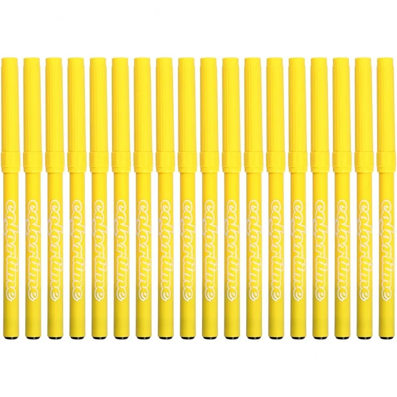 Colortime Marker, Strichstärke 2 mm, Zitronengelb, 18 Stk/ 1 Pck