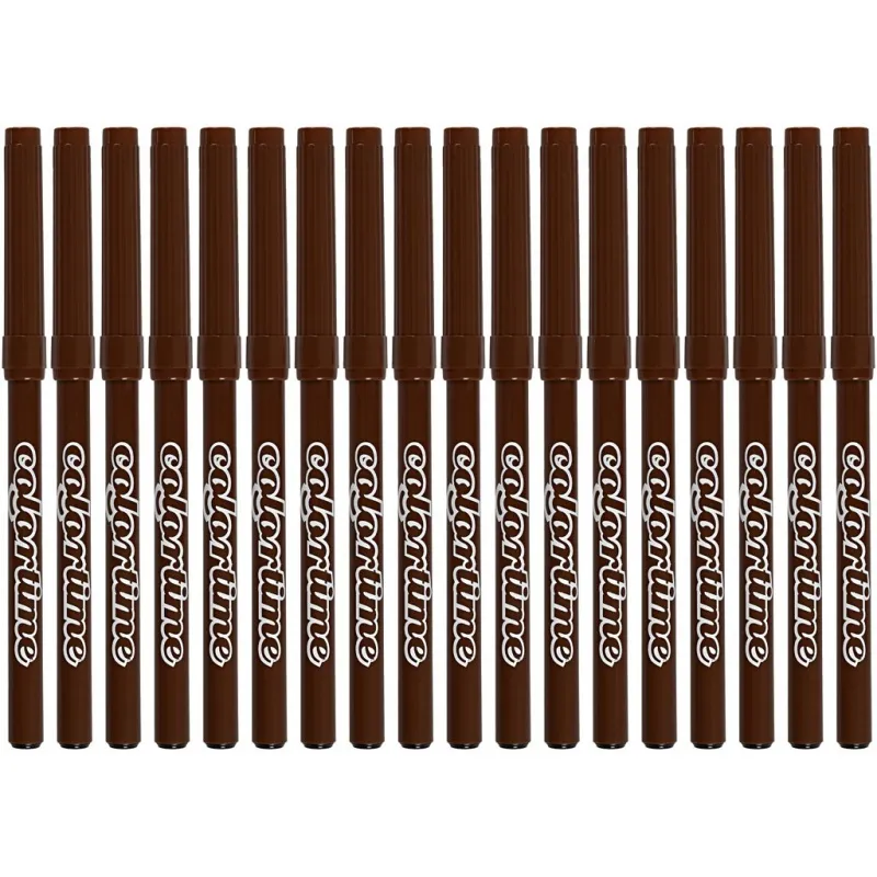 Colortime Marker, Strichstärke 2 mm, Braun, 18 Stk/ 1 Pck
