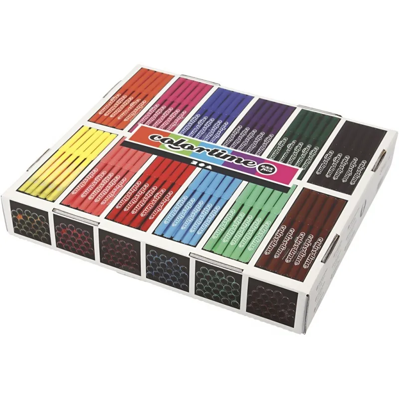 Colortime Marker, Strichstärke 2 mm, Sortierte Farben, 12x24 Stck., 288 Stk/ 1 Pck