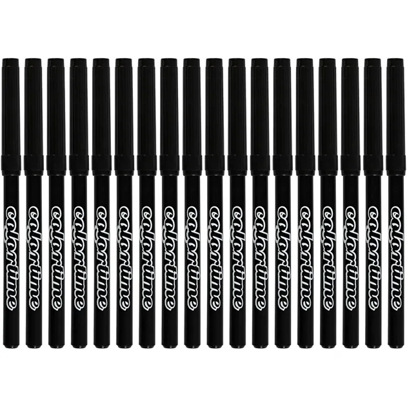 Colortime Marker, Strichstärke 2 mm, Schwarz, 18 Stk/ 1 Pck