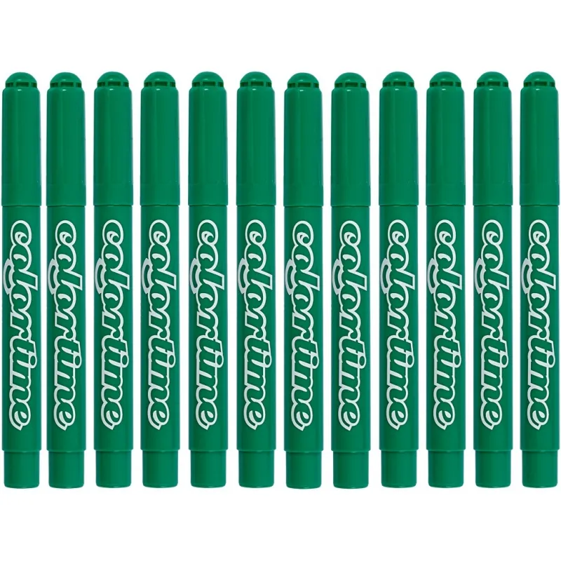 Colortime Marker, Strichstärke 5 mm, Grün transparent, 12 Stk/ 1 Pck