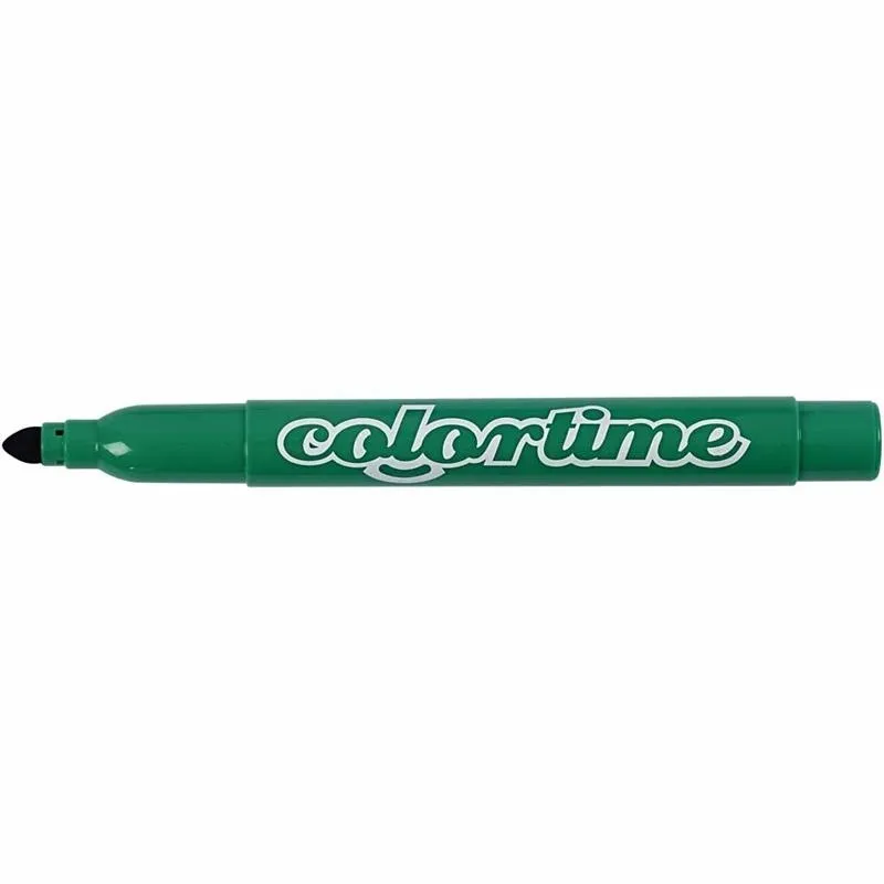 Colortime Marker, Strichstärke 5 mm, Grün transparent, 12 Stk/ 1 Pck