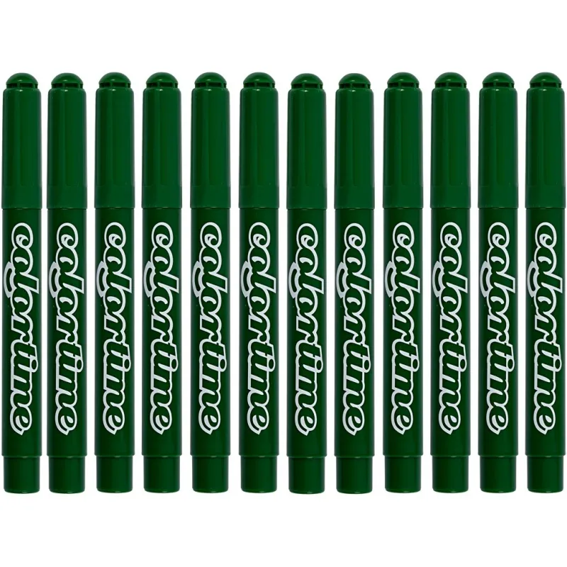 Colortime Marker, Strichstärke 5 mm, Tannengrün, 12 Stk/ 1 Pck