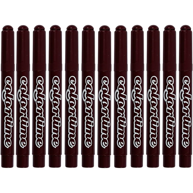 Colortime Marker, Strichstärke 5 mm, Dunkelbraun, 12 Stk/ 1 Pck