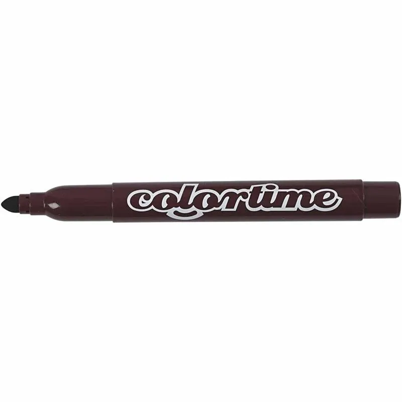 Colortime Marker, Strichstärke 5 mm, Dunkelbraun, 12 Stk/ 1 Pck