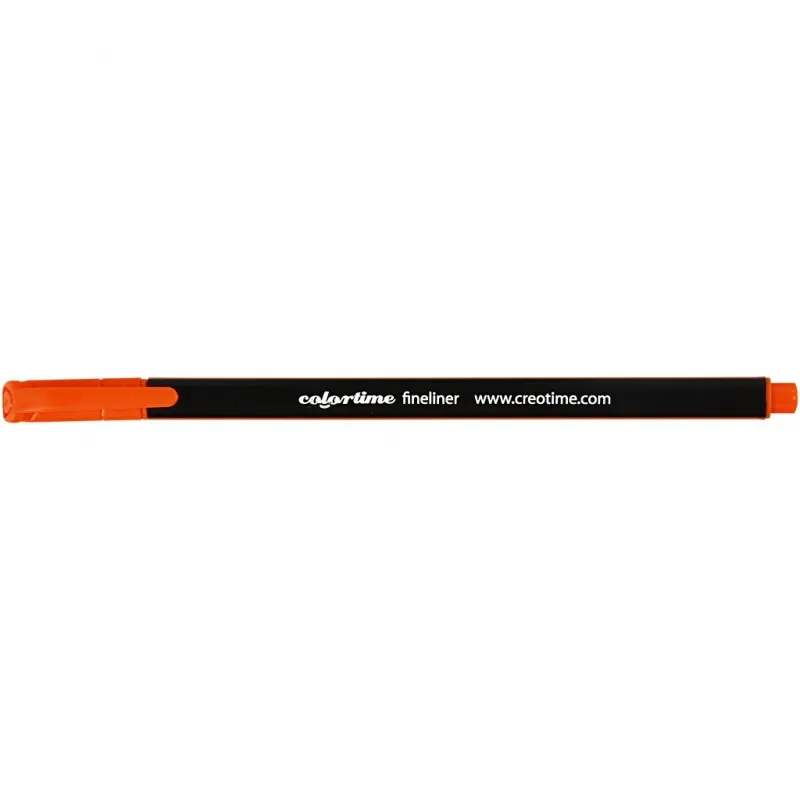 Colortime Fineliner Filzstifte, Strichstärke 0,6-0,7 mm, Orange, 12 Stk/ 1 Pck