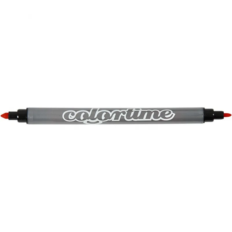 Colortime Dual-Filzstifte, Strichstärke 2,3+3,6 mm, Standard-Farben, 20 Stk/ 1 Pck