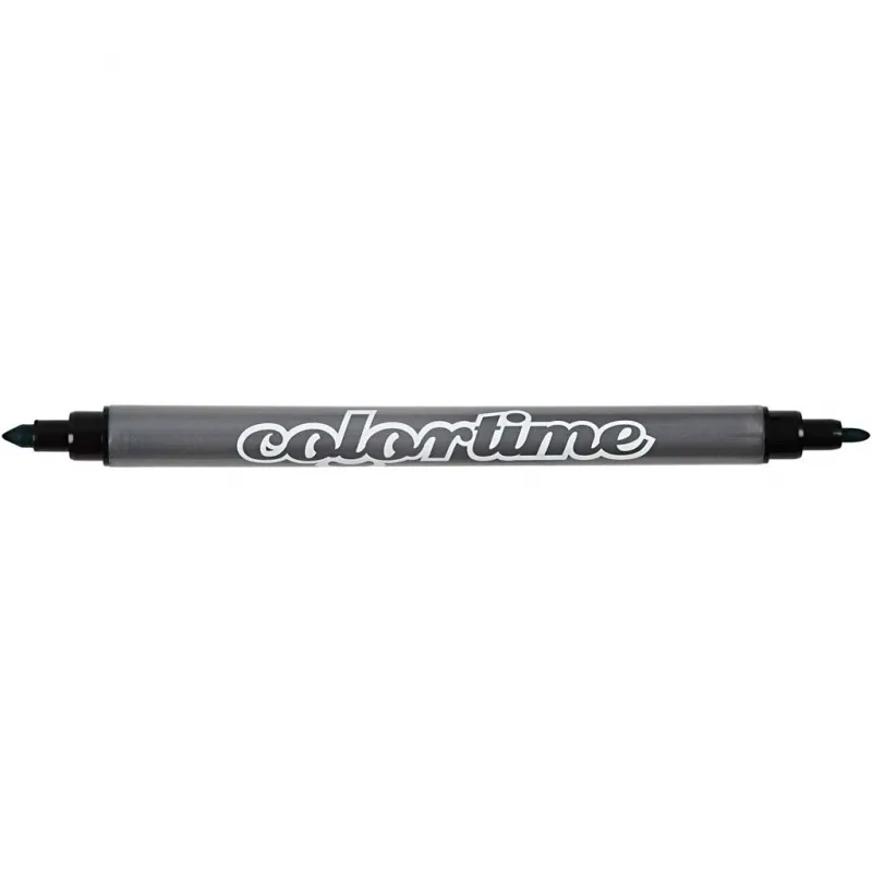 Colortime Dual-Filzstifte, Strichstärke 2,3+3,6 mm, Standard-Farben, 6 Stk/ 1 Pck