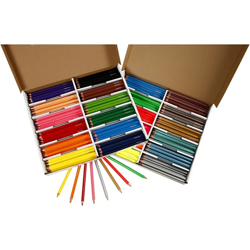 Colortime Buntstifte, L 17,45 cm, Mine 5 mm, JUMBO, Sortierte Farben, 12x12 Stk/ 1 Pck