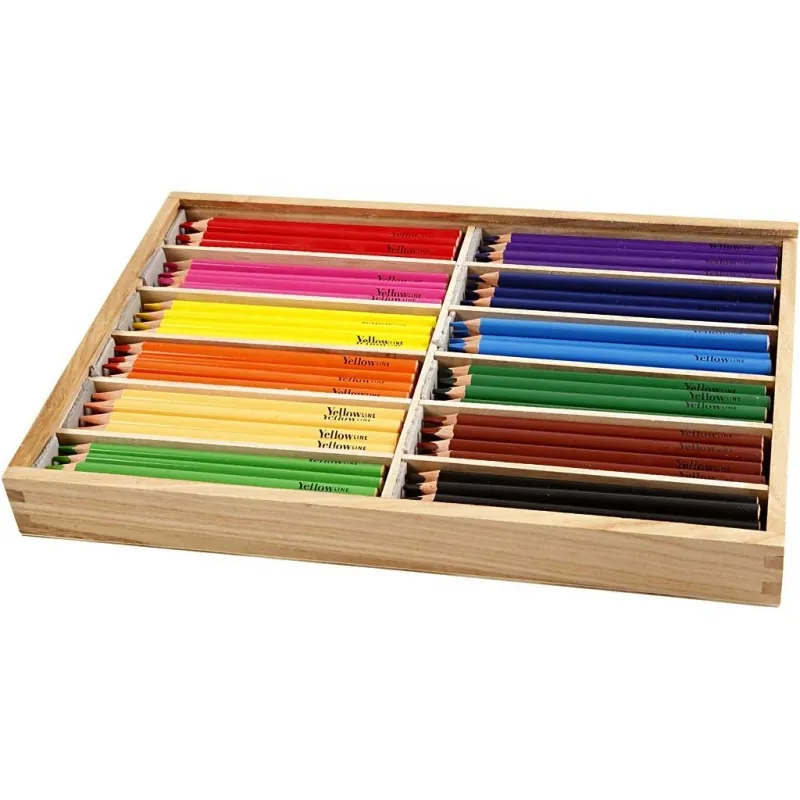Buntstifte, Mine 5 mm, JUMBO, Sortierte Farben, 144 Stk/ 1 Pck