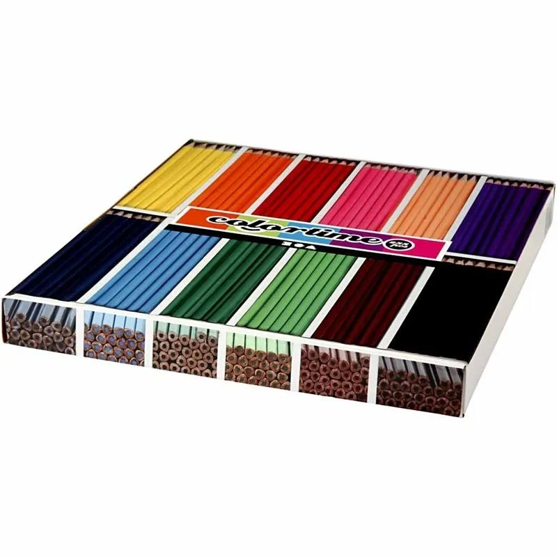 Colortime Buntstifte, L 17,45 cm, Mine 3 mm, Sortierte Farben, 12x24 Stck., 288 Stk/ 1 Pck