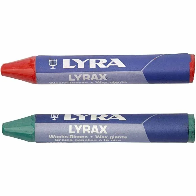 Lyra Wachsmalkreide, L 9 cm, Dicke 15 mm, 12 Stk/ 1 Pck