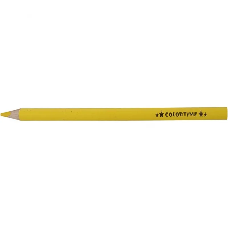 Colortime Buntstifte, L 17,45 cm, Mine 5 mm, JUMBO, Gelb, 12 Stk/ 1 Pck