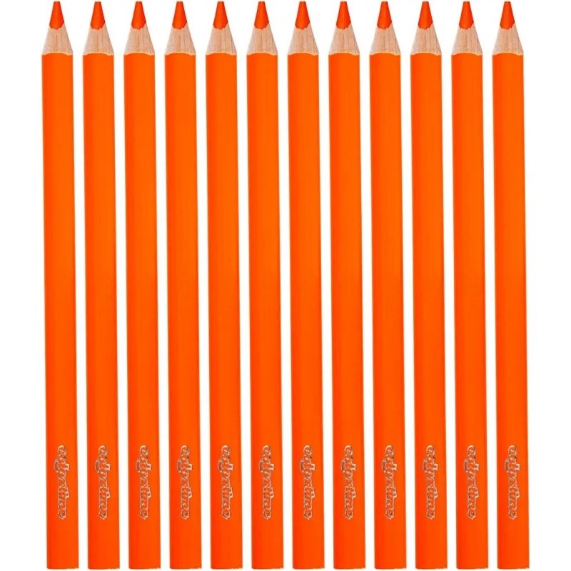 Colortime Buntstifte, L 17,45 cm, Mine 5 mm, JUMBO, Orange, 12 Stk/ 1 Pck