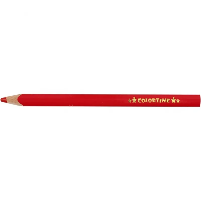 Colortime Buntstifte, L 17,45 cm, Mine 5 mm, JUMBO, Rot, 12 Stk/ 1 Pck