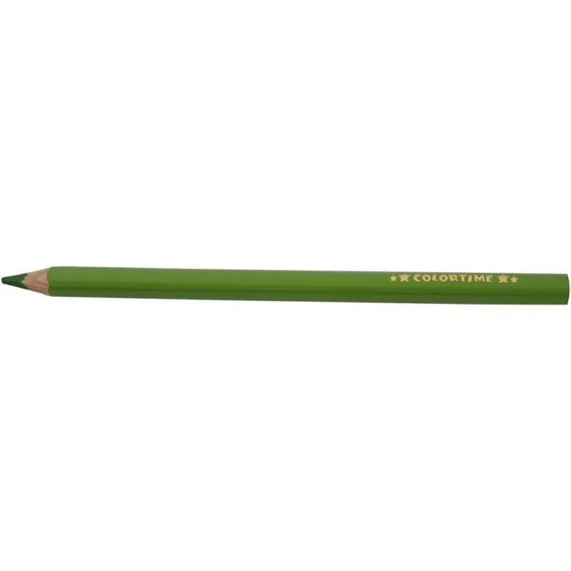 Colortime Buntstifte, L 17,45 cm, Mine 5 mm, JUMBO, Hellgrün, 12 Stk/ 1 Pck