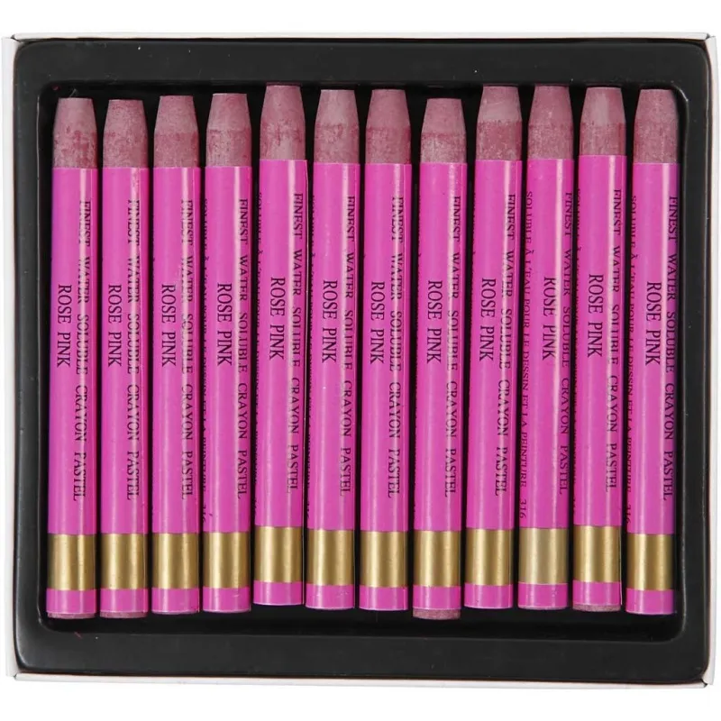 Gallery Aquarell-Kreide, L 9,3 cm, Dicke 8 mm, Hellpink (316), 12 Stk/ 1 Pck