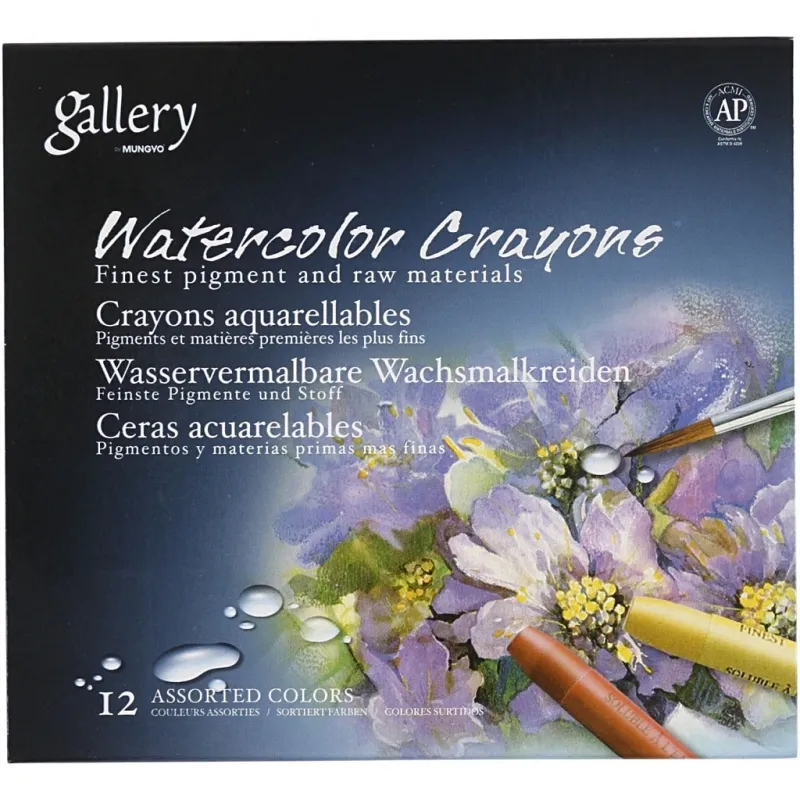Gallery Aquarell-Kreide, L 9,3 cm, Dicke 8 mm, Himmelblau (337), 12 Stk/ 1 Pck