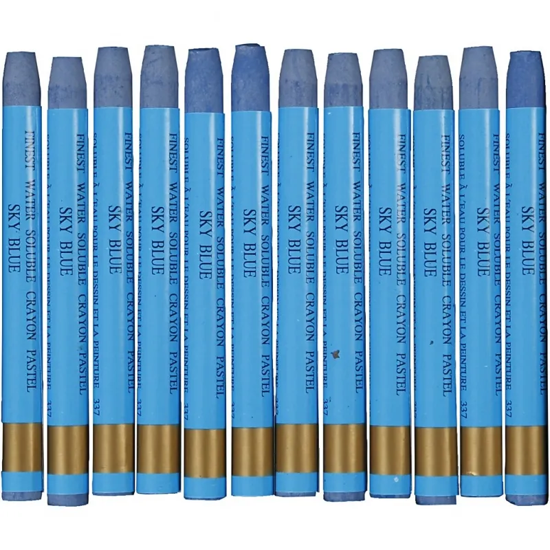 Gallery Aquarell-Kreide, L 9,3 cm, Dicke 8 mm, Himmelblau (337), 12 Stk/ 1 Pck