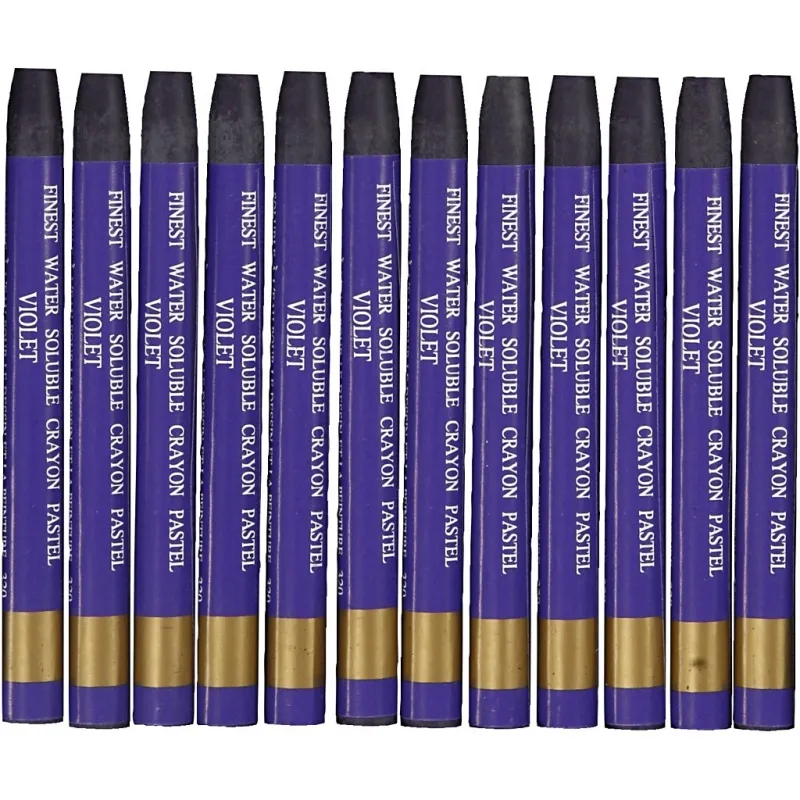 Gallery Aquarell-Kreide, L 9,3 cm, Dicke 8 mm, Violett (320), 12 Stk/ 1 Pck